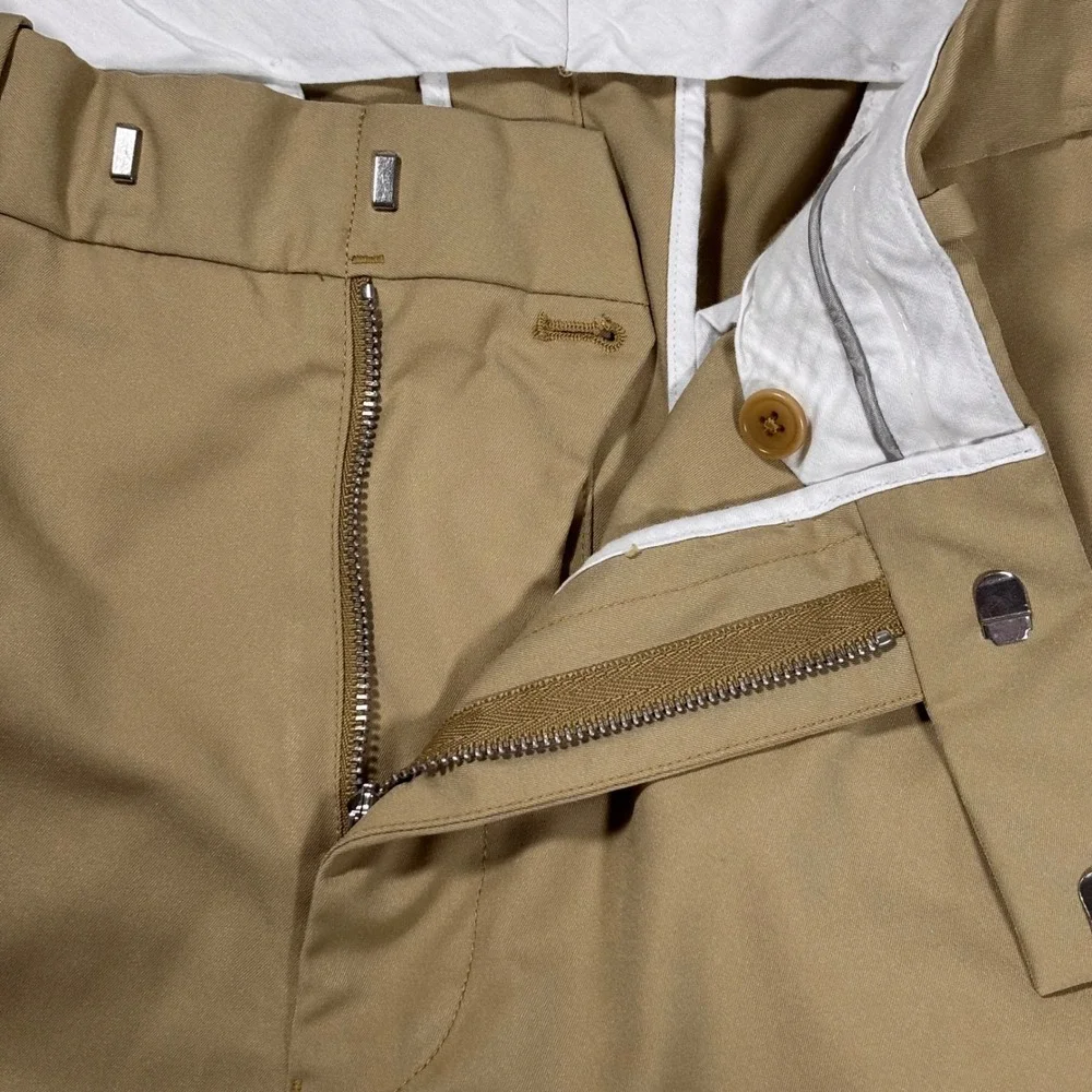 RLX Ralph Lauren Mens Khaki Tan Golf Chino Pants Flat Front Performance Trousers